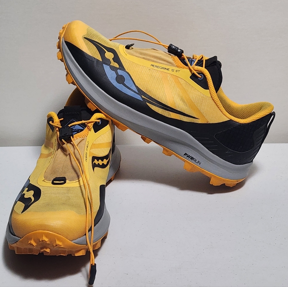 Saucony Women's Peregrine 12 ST Trail Running Shoes - Yellow and Black